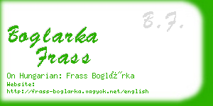 boglarka frass business card